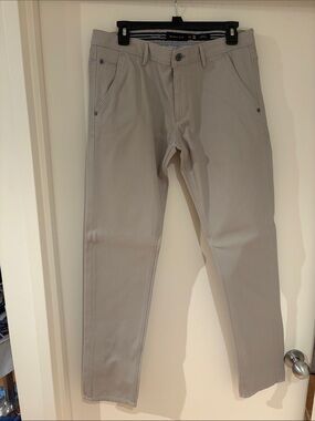Massimo Dutti Light Gray Mens Corduroy/Chinos. Pants Size 31. Slim fit.